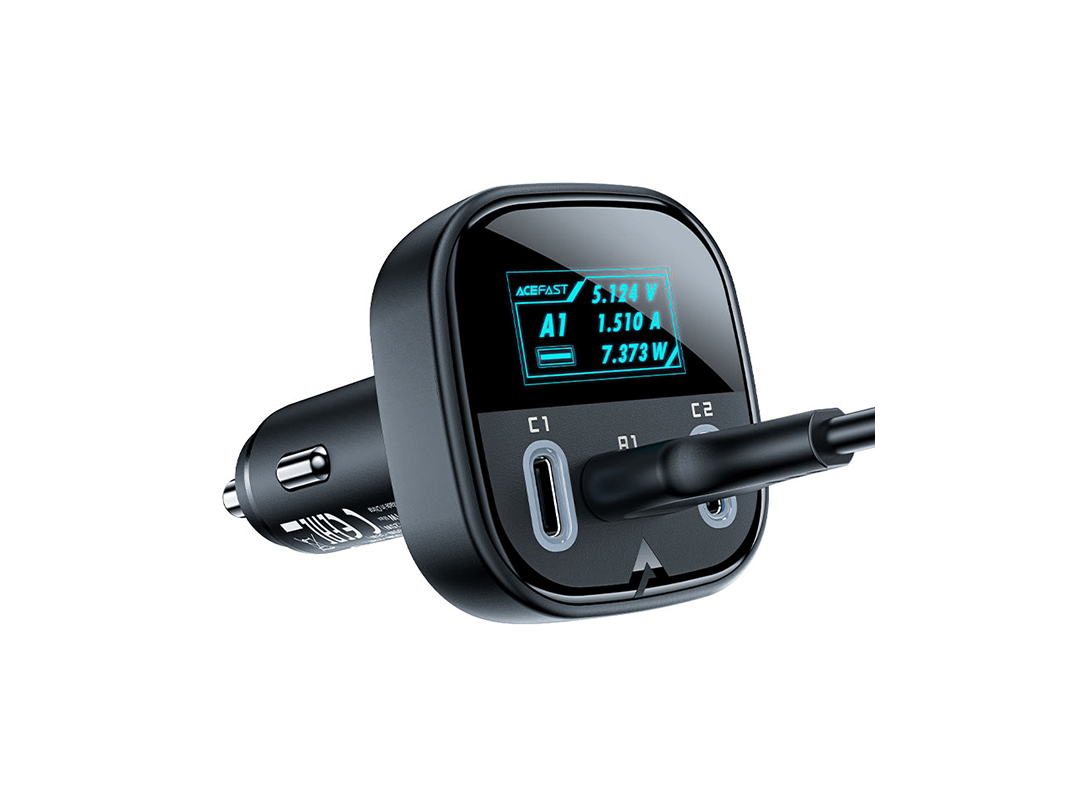 Acefast B5 101W (2xUSB-C+USB-A) Fast Charge Car Charger in Qatar Acefast B5 101W (2xUSB-C+USB-A) Fast Charge Car Charger in Qatar